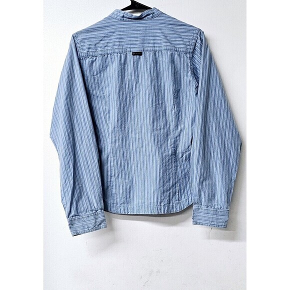 COLUMBIA Vertex Floral Embroidered Sriped Long Sleeve Button-Up Women Shirt (M) - Picture 4 of 4